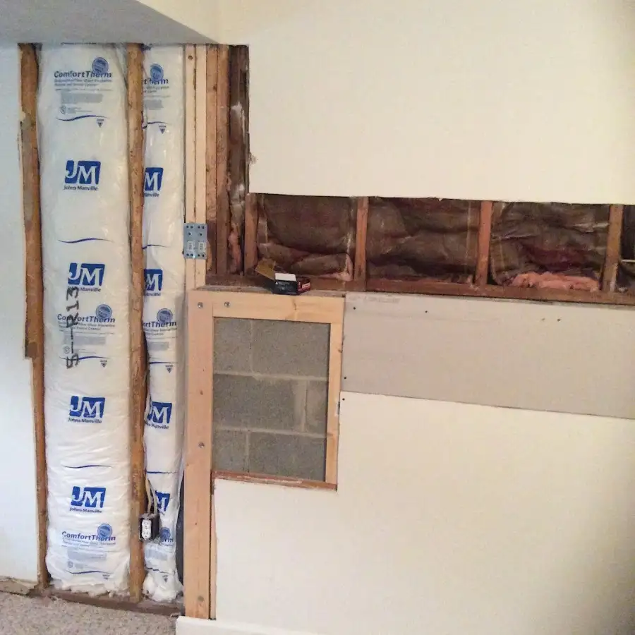 Wall insulation replacement during Structural Drying in Tuckahoe